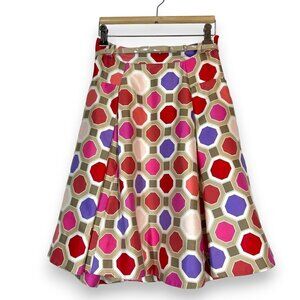 Kate Spade Skirt Retro Mod A-Line Jewel Tones 60s Vibe 2
